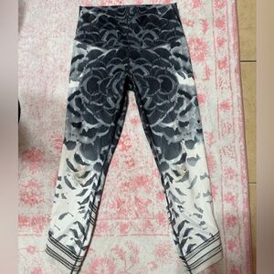 Lululemon High Times Pants in the Pretty Plume Angel Wing / Black print